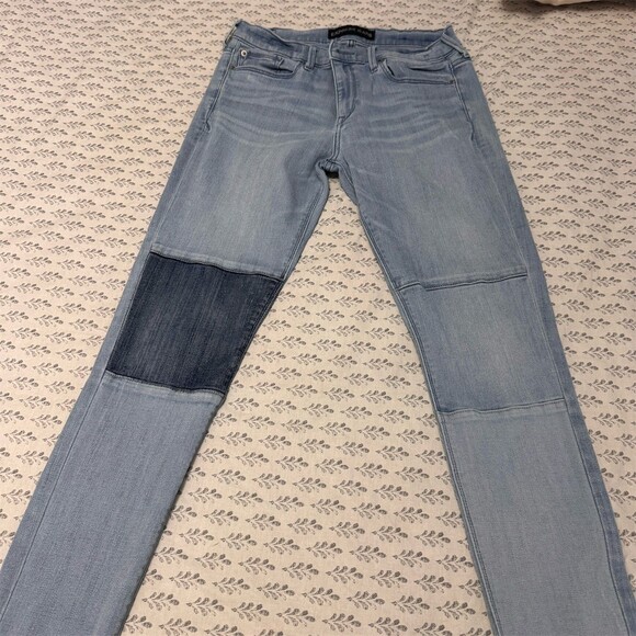Express Jeans Womens Size 8 Mid Rise Light Wash Skinny Ankle Stretch Jeans - Picture 2 of 9